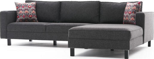 Kutna garnitura KALE LINEN, desna, antracit, Kale Linen Right - Anthracite