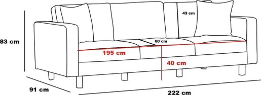 Trosjed, Krem Zlato, Berlin - Cream, Gold