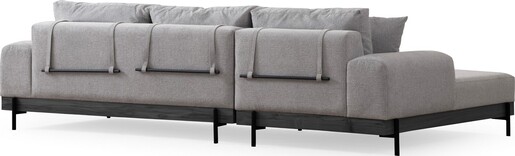 Kutna garnitura Eti crna lijevi - sivi