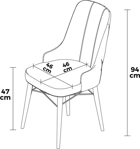 Set stolica (4 komada) PENELOPE
