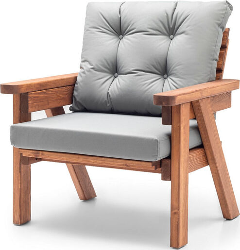 Vrtna garnitura, siva orah boja, Abant (3+1+1) - Grey