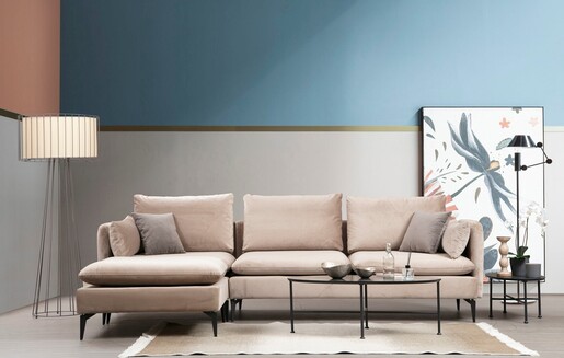 Kutna garnitura na razvlačenje, Bež, Felix Corner