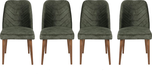 Set stolica (4 komada), Orah Tamnozelene, Dallas 565