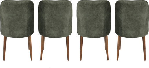 Set stolica (4 komada), Orah Tamnozelene, Dallas 565