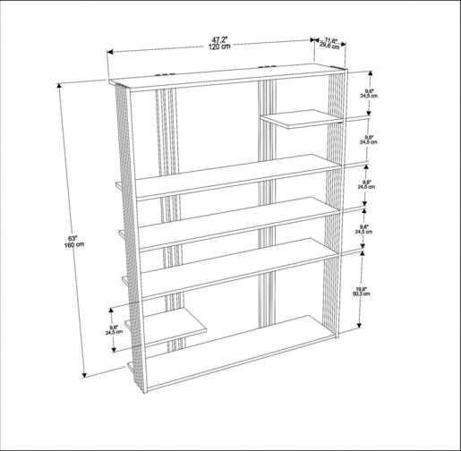 Polica za knjige Wynter