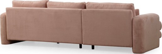 Kutna garnitura Lily Corner lijevi ružičasta