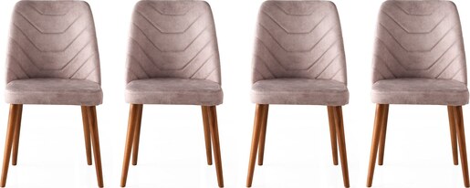 Set stolica (4 komada), Orah Bež, Dallas 555