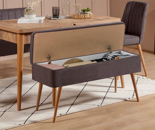 Set stola i stolica (4 komada), Vina 0701 - 3 - Anthracite, Atlantic