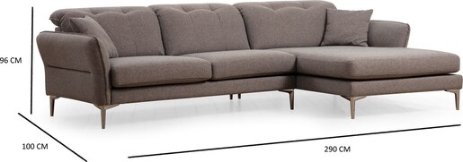 Kutna garnitura Costor Corner lijevi sivi