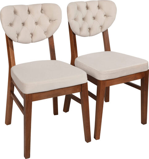 Set stolica (2 komada), Orah Bež, Elma 701