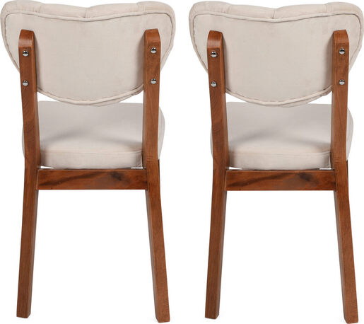 Set stolica (2 komada), Orah Bež, Elma 701