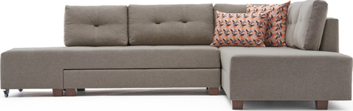 Kutna garnitura na razvlačenje, Krem, Manama Corner Sofa Bed Right - Cream