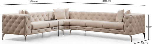 Kutna garnitura, Ecru, Como Right - Ecru