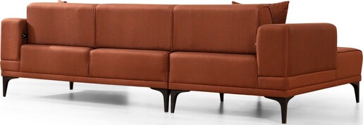 Kutna garnitura na razvlačenje Horizon lijevi - Tile crvena