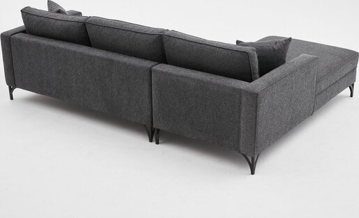 Kutna garnitura, Antracit Crno, Berlin Left - Anthracite, Black