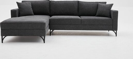 Kutna garnitura, Antracit Crno, Berlin Left - Anthracite, Black