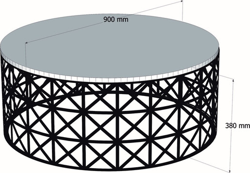 Stolić za kavu, Selin - Black Marble