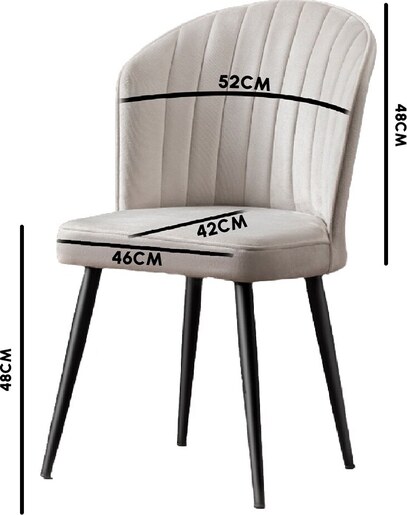 Set stolica (4 komada), Rubi - Cappuccino