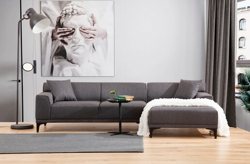 Kutna garnitura, Antracit, Petra R Corner - Anthracite