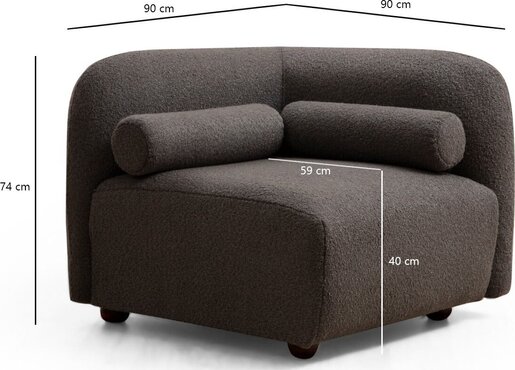 Fotelja, Tamno siva, Viktor - Dark Grey