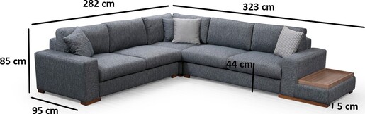 Kutna garnitura LOOP 5, antracit, Loop 5