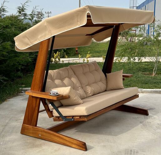 Vrtni trosjed za ljuljanje, prirodno bež boja, Sia 2400 - Beige