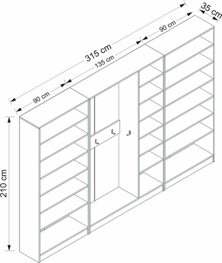Stalak za hodnik, Noah - 8248
