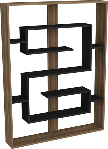 Polica za knjige, Esteban - Walnut, Black