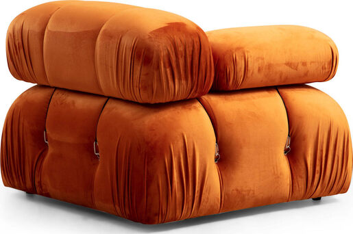 Kutna garnitura, naranča, Bubble Corner ( L1-O1-1R -Puf) - Orange