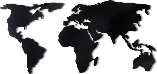 Metalna zidna dekoracija, World Map