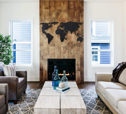 Metalna zidna dekoracija, World Map