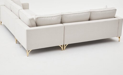 Kutna garnitura, Krem Zlato, Berlin - Cream, Gold