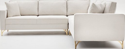 Kutna garnitura, Krem Zlato, Berlin - Cream, Gold