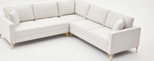 Kutna garnitura, Krem Zlato, Berlin - Cream, Gold