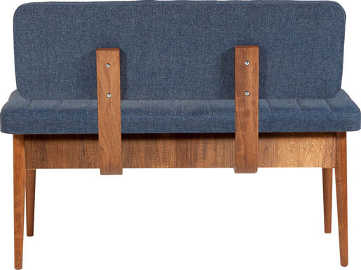 Komplet za blagovaonicu, stol, stolice i klupe, Vina 1048 - Dark Blue, Walnut