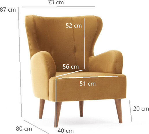 Fotelja, Zlato, Karina - Gold