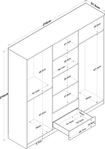 Garderoba, Orah Bijela boja, BA111 - 2324