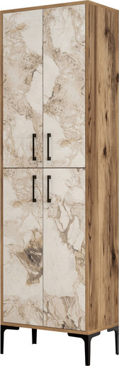 Ormar za cipele, Berlin A - Walnut, White Marble