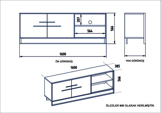 Blagovaonski stol, Polka - White