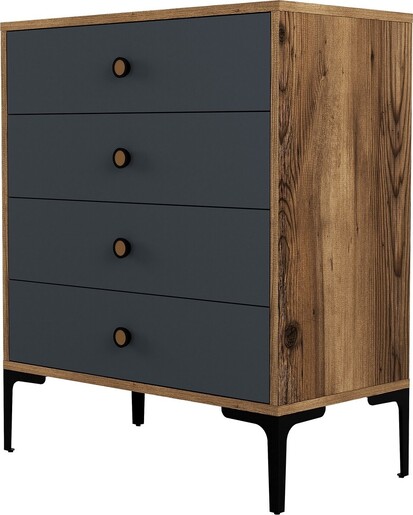 Ormar, Lizbon 536 - Walnut, Anthracite