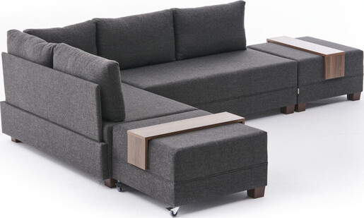 Kutna garnitura na razvlačenje FLY, lijeva, antracit, Fly Left - Anthracite