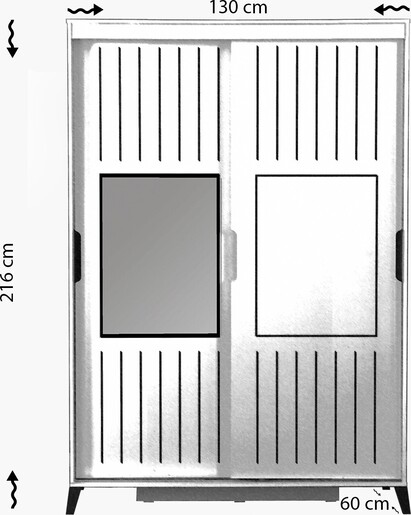 Garderoba, Pasific Home Fuga - 130 Parlak Beyaz Dolap