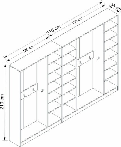 Stalak za hodnik, Noah - 8464