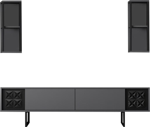 Komoda za TV, Black Line - Anthracite, Black