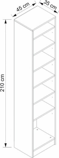 Stalak za hodnik KALE - 8117, bijela boja