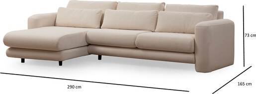 Kutna garnitura Lily Corner lijevi Cream