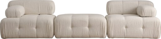 Trosjed Doblo 3 Seater ( L1-Pouffe-1R) - Cream Bouclette