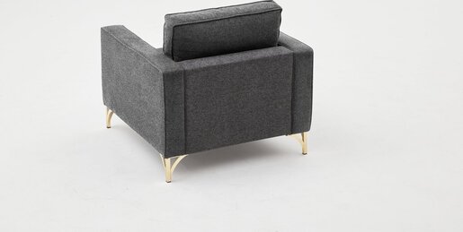 Sofa, Antracit Zlato, Berlin - Anthracite, Gold