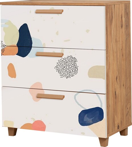 Komoda, Atlantski bor Bijela boja, Leva Gravis Pied