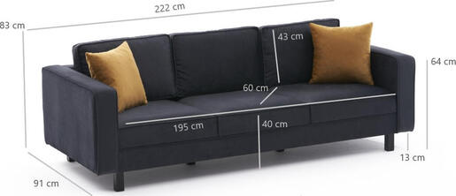 Trosjed, Antracit, Kale Velvet - Anthracite